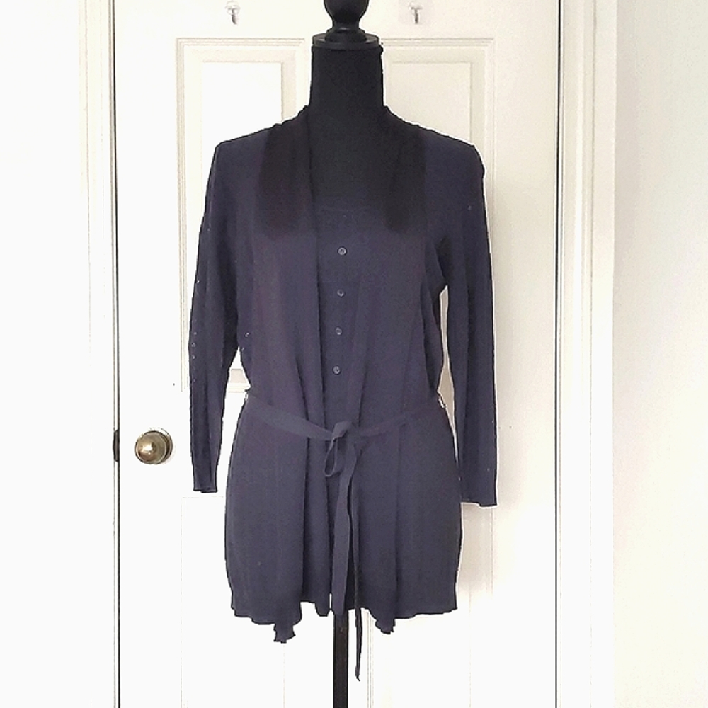 NWOT. The Limited Crochet Cardigan with placket and Lace Cami Set